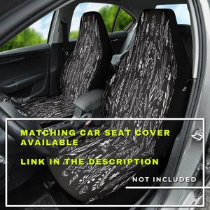 Elegant Black Floral Pattern Car Seat Covers , Abstract Art, Backseat Pet