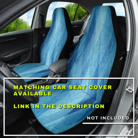 Image of blue abstract pattern Car Mats Back/Front, Floor Mats Set, Car Accessories