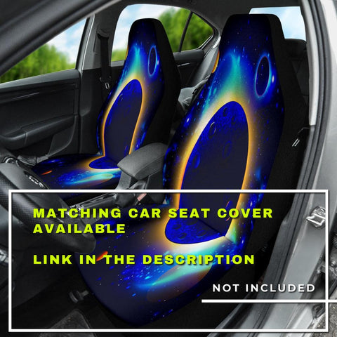 Image of Blue Cosmic Nebula Galaxy Outer Space Car Mats Back/Front, Floor Mats Set, Car Accessories
