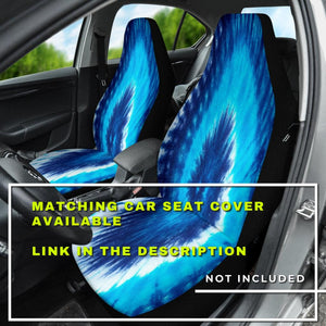 Blue tie dye Abstract Art Car Mats Back/Front, Floor Mats Set, Car Accessories