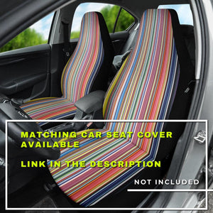 Colorful Abstract Stripes Design , Vibrant Car Back Seat Pet Covers, Backseat
