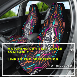 Colorful Boho Chic Bohemian Aztec Streaks , Vibrant Car Back Seat Pet Covers,
