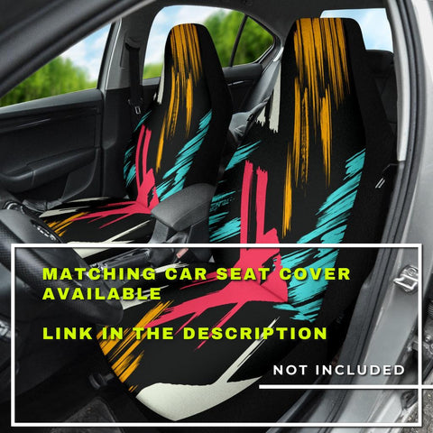 Image of Colorful Graffiti style Abstract Art Car Mats Back/Front, Floor Mats Set, Car