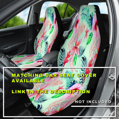 Image of Colorful hawaiian flowers Car Mats Back/Front, Floor Mats Set, Car Accessories