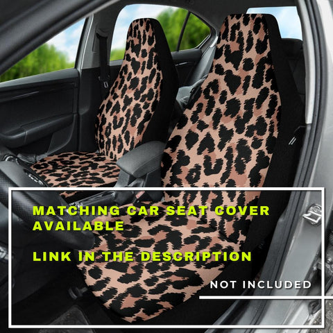 Image of Leopard Print Cheetah Abstract Art Car Seat Covers, Backseat Pet Protectors,