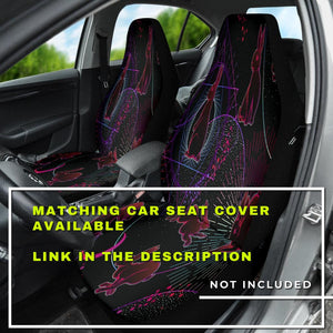 Pink Magical Bunny Universe Car Seat Covers, Abstract Art Backseat Pet