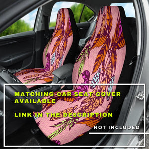 Colorful Ethnic Branch Design Car Back Seat Pet Covers, Abstract Art Seat