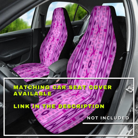 Image of Pink Purple Ethnic Aztec Boho Chic Bohemian Pattern Steering Wheel Cover, Car