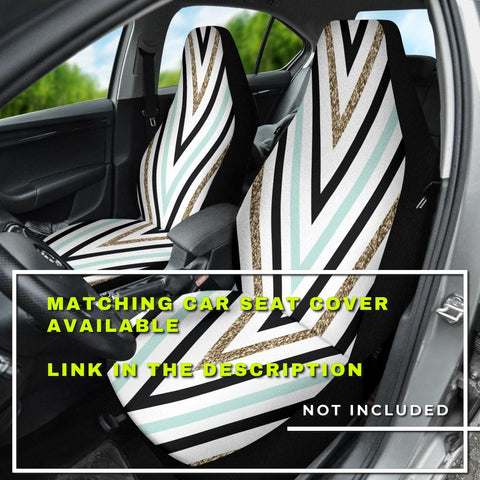 Image of Stripe Pattern Steering Wheel Cover, Car Accessories, Car decoration,