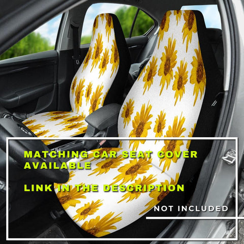 Image of Sunflowers Flowers Steering Wheel Cover, Car Accessories, Car decoration,