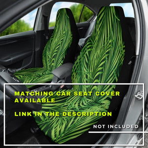 Tropical Palm Leaf, Green Leaves Steering Wheel Cover, Car Accessories, Car