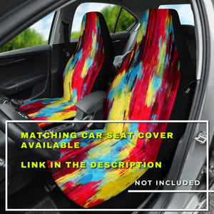 Vibrant Colorful Drip Splatter Abstract Paint Art Steering Wheel Cover, Car