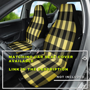 Yellow Plaid Steering Wheel Cover, Car Accessories, Car decoration, comfortable