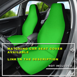 Lime Green Abstract Art Car Seat Covers, Backseat Pet Protectors, Bright Car