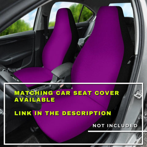 Image of Purple Abstract Art Car Seat Covers, Backseat Pet Protectors, Vibrant Car