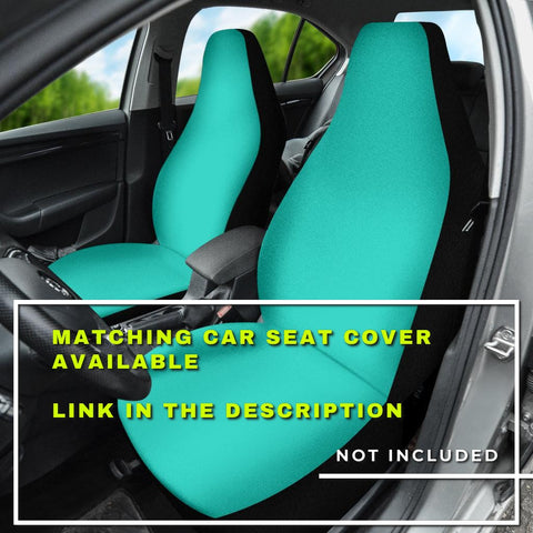 Turquoise Abstract Art Car Seat Covers, Backseat Pet Protectors, Cool Tone Vehicle Accessories