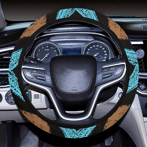 Image of Aztec Boho Style Pattern Steering Wheel Cover, Car Accessories, Car decoration,