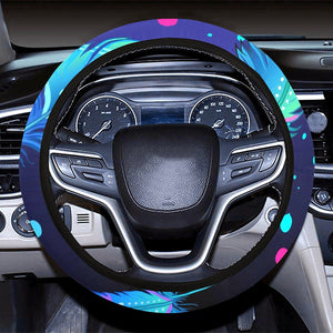 Purple Pink Feathers Steering Wheel Cover, Car Accessories, Car decoration,
