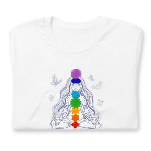 7 Chakra Meditating Yogi Unisex T,Shirt, Mens, Womens, Short Sleeve Shirt,