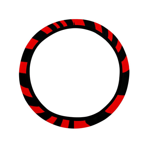 Image of Red Stripes Patterns Steering Wheel Cover, Car Accessories, Car decoration,