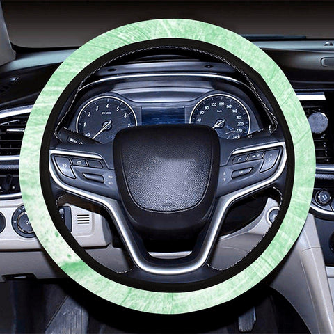 Image of Green Abstract Painting Wall Steering Wheel Cover, Car Accessories, Car