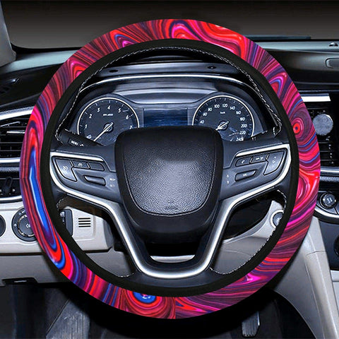 Image of Abstract Marble Texture Steering Wheel Cover, Car Accessories, Car decoration,