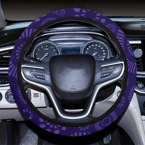 Abstract Purple Ethnic Aztec Boho Chic Bohemian Pattern Steering Wheel Cover,