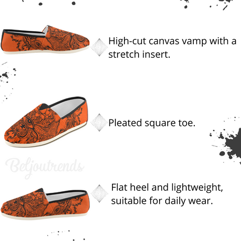 Image of Floral Dragonfly, Womens Casual Shoes, Womens Canvas Shoes, Walking Shoes,