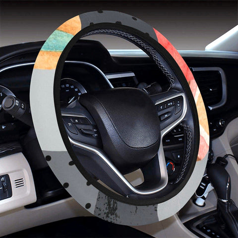 Image of Abstract Geometric Shapes Triangle Steering Wheel Cover, Car Accessories, Car