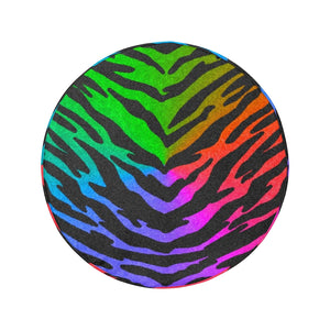Rainbow Gradient Tiger Print Camouflage Spare Tire Cover, Car Accessories,