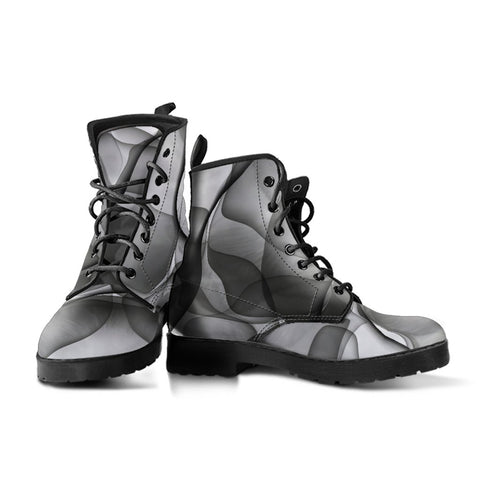 Image of Abstract Background: Women's Vegan Leather Boots, Ankle Lace,up Boots,