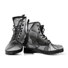 Abstract Background: Women's Vegan Leather Boots, Ankle Lace,up Boots,
