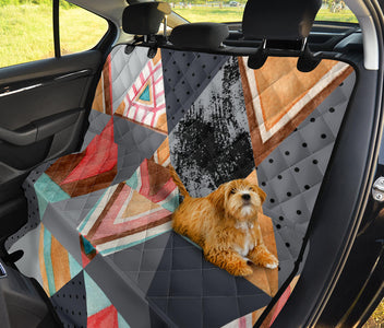 Abstract Geometric Shapes Triangle Car Seat Pet Covers, Backseat Protector,