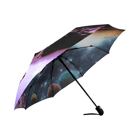 Image of Abstract Image of a Planet with Water Auto-Foldable Umbrella (Model U04)