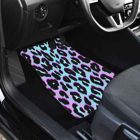 Image of Abstract Leopard print Car Mats Back/Front, Floor Mats Set, Car Accessories