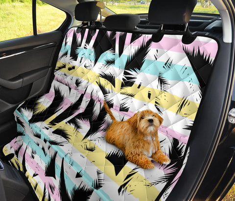 Image of Tropical Palm Tree Pattern Car Back Seat Covers , Artistic Pet Protection,