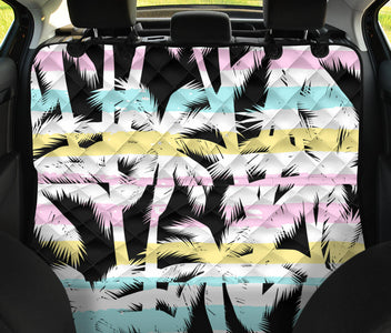 Tropical Palm Tree Pattern Car Back Seat Covers , Artistic Pet Protection,