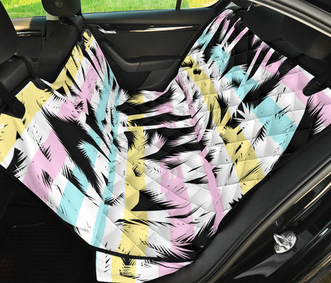 Image of Tropical Palm Tree Pattern Car Back Seat Covers , Artistic Pet Protection,