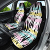 Palm Trees Abstract Pattern Front Car Seat Covers, Tropical Car Seat Protector,