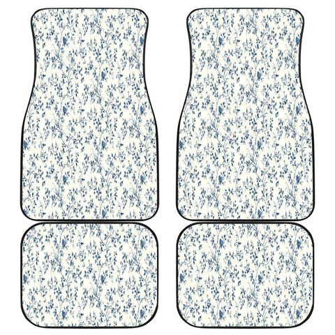 Image of Abstract Pattern Floral flowers Car Mats Back/Front, Floor Mats Set, Car