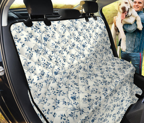 Image of Floral Abstract Design Car Seat Covers - Artistic Backseat Protectors, Pet Covers, Car Accessories