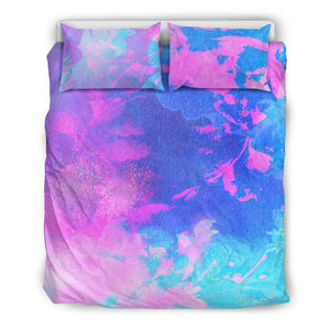 Abstract Pink And Blue Bed Set,Comforter Cover, Bed Room, Dorm Room College,Twin Duvet Cover,Multi Colored