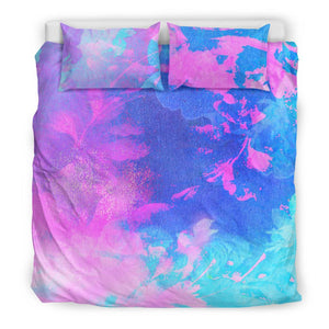 Abstract Pink And Blue Bed Set,Comforter Cover, Bed Room, Dorm Room College,Twin Duvet Cover,Multi Colored
