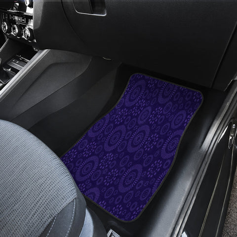 Image of Abstract Purple Ethnic Aztec Boho Chic Bohemian Pattern Car Mats Back/Front, Floor Mats Set, Car Accessories
