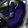 Purple Ethnic Aztec Boho Chic Abstract Front Car Seat Covers, Cultural Car Seat