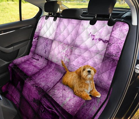 Image of Abstract Square Pattern Car Back Seat Covers , Artistic Pet Protection, Car Seat