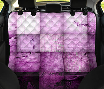 Abstract Square Pattern Car Back Seat Covers , Artistic Pet Protection, Car Seat