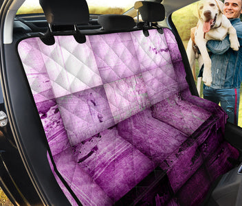 Abstract Square Pattern Car Back Seat Covers , Artistic Pet Protection, Car Seat