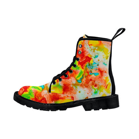 Image of Abstract Tie Dye Women Boots, Custom Boots,Boho Chic Boots,Spiritual ,Comfortable Boots,Decor Womens Boots