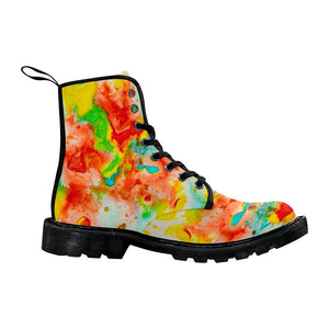 Abstract Tie Dye Women Boots, Custom Boots,Boho Chic Boots,Spiritual ,Comfortable Boots,Decor Womens Boots